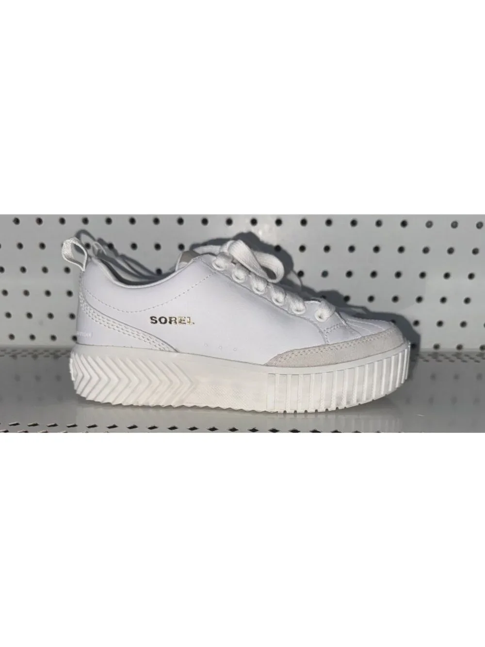 Sorel Ona Ave Low Womens Leather Waterproof Casual Shoes Sneakers Size 6.5 White